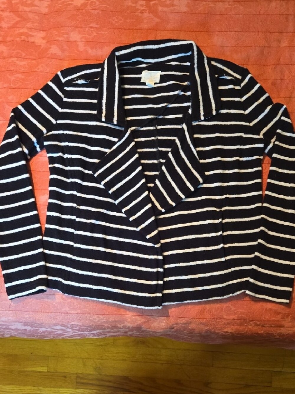 Caslon Black and White Striped Knit Top - Picture 3 of 5